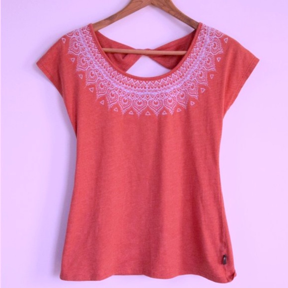 prana Tops - Prana Mandala Printed Twist Back Tee (S)